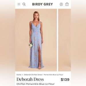 Birdy Grey Periwinkle Blue Floral Maxi Dress